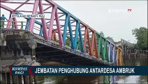 Detik-detik Jembatan Penghubung Antardesa di Kepulauan Meranti Ambruk ke Sungai Perumbi