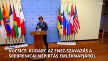 Kudarc volt a srebrenicai népirtás áldozainak emléknapját létrehozó ENSZ-szavazás Vucsics szerint
