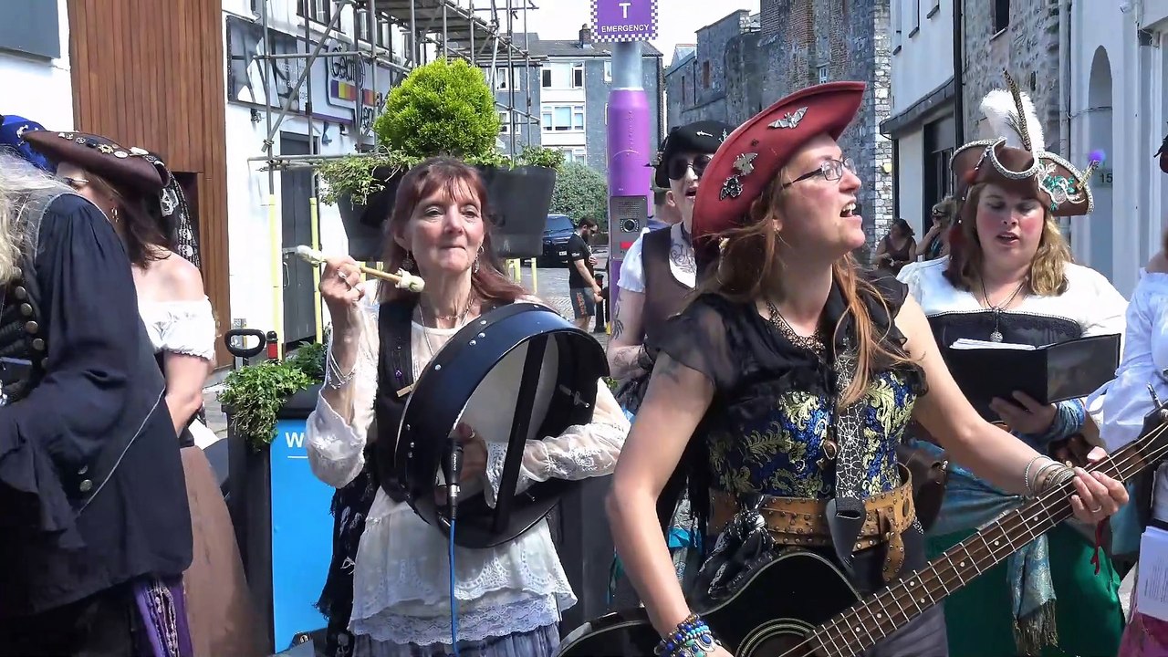 Plymouth Pirate Weekend Pirates of  Pirates of Saint Piran  part 2 Sea Shanties 19th May 2024