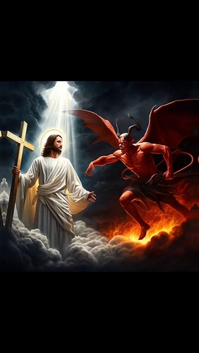 A Grande Batalha entre Jesus Cristo VS Satan#animação#Deus#historias biblicas