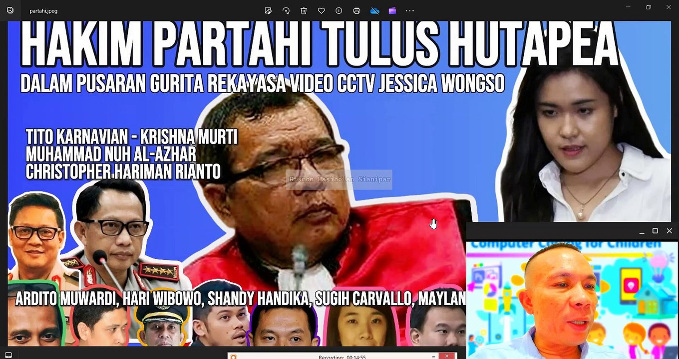 HAKIM PARTAHI TULUS HUTAPE DLM GURITA REKAYASA VIDEO CCTV TITO KARNAVIAN DAN KRISHNA MURTI