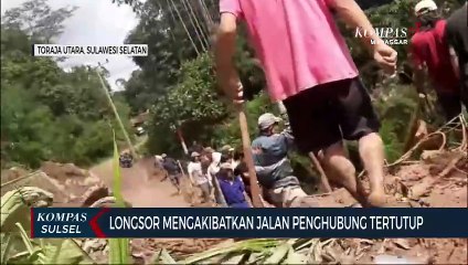 Longsor Mengakibatkan Jalan Penghubung Tertutup