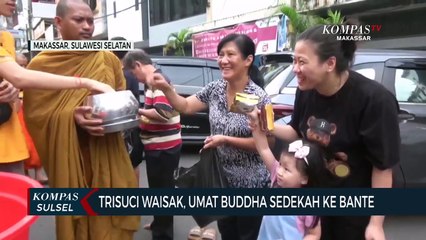 Trisuci Waisak, Umat Buddha Sedekah Ke Bhante