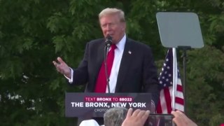 Trump claims ‘illegal migrants are building an army against America’ at Bronx rally
