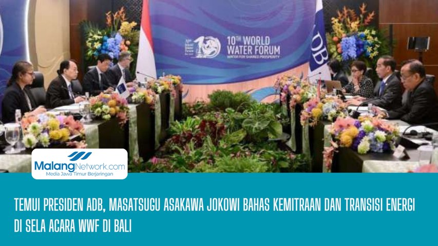 Temui Presiden ADB, Masatsugu Asakawa, Presiden Jokowi Bahas Kemitraan dan Transisi Enegri di Sela Acara WWF Bali