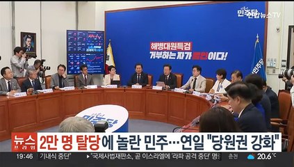 2만명 탈당에 놀란 민주…연일 "당원권 강화"