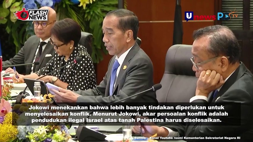 Jokowi Sorot Akar Konflik Palestina Saat Temui presiden majelis Umum PBB, di WWF Bali