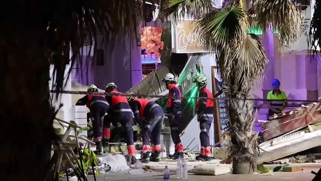 Imagenes del derrumbe en Palma de Mallorca (EFE)