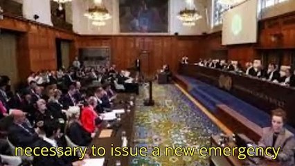 The International Court of Justice ordered Israel to stop the attack on Gaza City