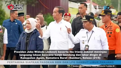 Jokowi Tinjau Area Terdampak Longsor dan Banjir Bandang di Agam