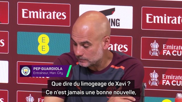 Guardiola sur le limogeage de Xavi : “Jamais une bonne nouvelle”