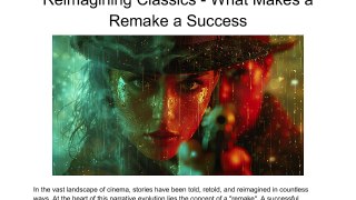Reimagining Classics - What Makes a Remake a Success | Mark Murphy Director