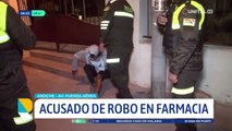 Vecinos logran capturar a un delincuente que intentaba huir en un taxi tras haber robado en una farmacia