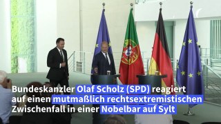 Scholz nennt rechtsextremistische Gesänge in Nobelbar auf Sylt 
