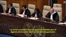 El presidente de la CIJ anuncia que no ven razones para medidas cautelares contra Quito por asalto a embajada de México