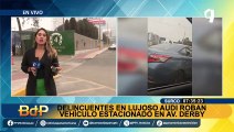 Surco: Delincuentes utilizan lujoso audi para robar autopartes de vehículos en av. El Derby