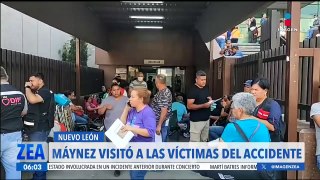 Jorge Álvarez Máynez visita a lesionados del desplome en Nuevo León