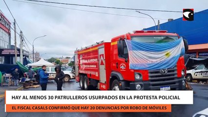 Hay al menos 30 patrulleros usurpados en la protesta policial