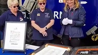 RNLI 200 scroll signing at Skegness Lifeboat Station