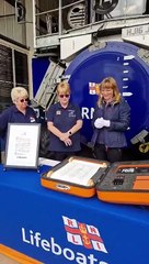 RNLI 200 scroll signing at Skegness Lifeboat Station