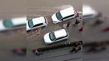 Ankara'da sel sularına kapılan çocuğu vatandaşlar kurtardı!