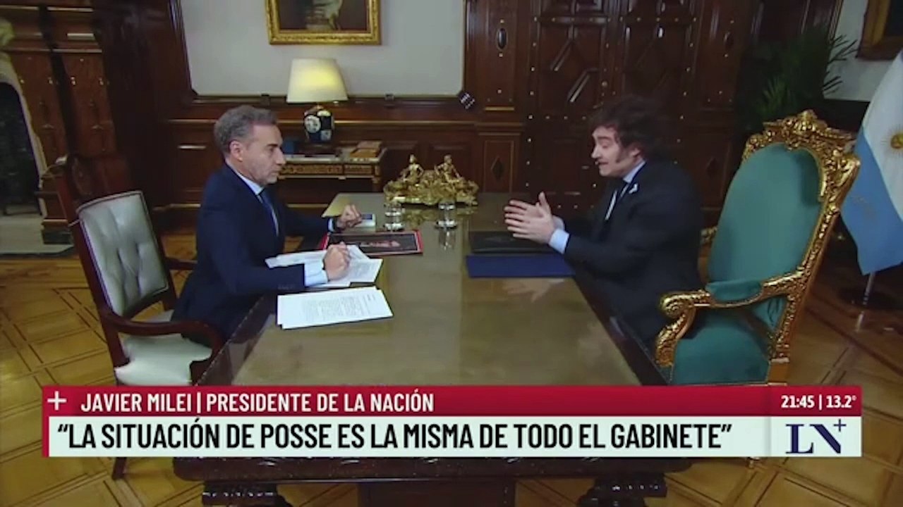 Milei modificaría el gabinete según salga o no la Ley de Bases: "Todo el gabinete está en revisión"