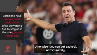Xavi sacking at Barcelona 'not good news' - Guardiola
