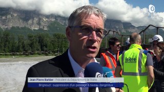 Reportage - Brignoud : suppression d'un passage à niveau dangereux