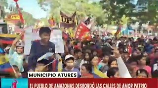 Pueblo amazonense desbordó las calles para rechazar el bloqueo imperialista contra Venezuela