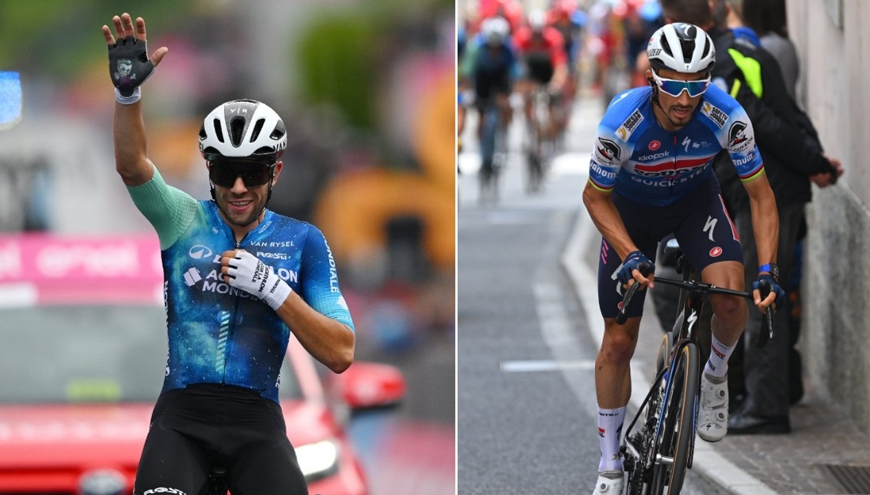 Cycling - Giro d'Italia 2024 - Stage 19 for Andrea Vendrame and Decathlon AG2R La Mondiale, Julian Alaphilippe again very offensive