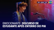 Estudante faz discurso de formatura emocionante logo após enterro do pai