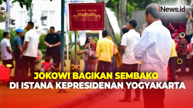 Jokowi Bagikan Sembako di Istana Presiden Yogyakarta, Ratusan Warga Mengantre Hingga Jalan Malioboro