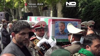 تصاویر ادای احترام و تشییع جنازه حسین امیرعبداللهیان در مقابل ساختمان وزارت خارجه ایران