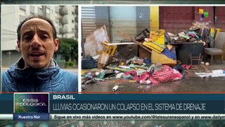 ¡Colapsan drenajes en Brasil! Tras intensas lluvias