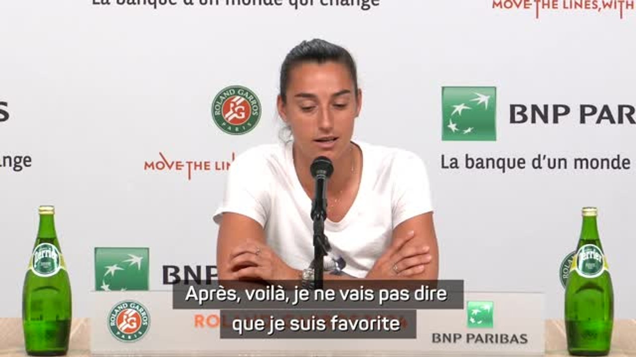 Roland-Garros - Garcia : "Pas favorite pour gagner le tournoi, ça c'est sûr"