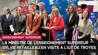 La ministre de l’Enseignement supérieur Sylvie Retailleau en visite à l’IUT de Troyes
