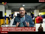 Caracas | Trabajadores del Mppipn exigen el cese de las medidas coercitivas impuestas por EE. UU.