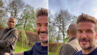 David Beckham brands Thierry Henry ‘selfish’ as pair film new Walkers crisps advert