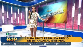Laura Spoya habla sobre entradas del Miss Perú y regaña a reportero: ¿cuál fue la razón?