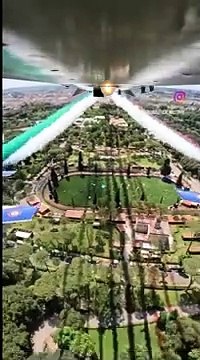 Frecce Tricolori, ecco il video spettacolare del volo su Roma per il concorso ippico di piazza di Siena