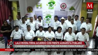 Lalo Rivera firma plan estatal en apoyo a la industria del campo en Puebla