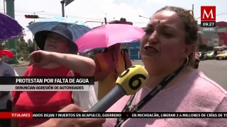 En Ecatepec, los habitantes bloquean la avenida R1 debido a la falta de agua en las colonias