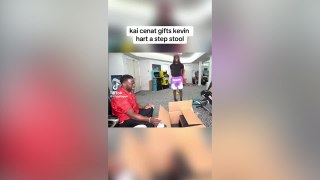 Kevin Hart joins Kai Cenat on live stream, receives hilarious height-related gift