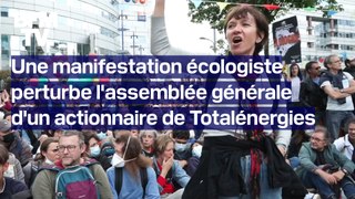 Une manifestation écologiste perturbe l'assemblée générale d'Amundi, un des principaux actionnaires de Totalénergies