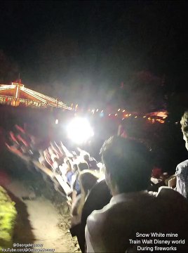 Seven Dwarfs Mine Train Walt Disney World: Magic Kingdom during the Happily Ever After fireworks.