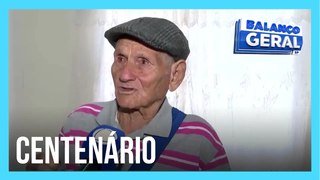 Balanço Geral faz surpresa de aniversário para telespectador de 100 anos