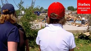 Gov. Kim Reynolds And FEMA's Deanne Criswell Survey Damage After Deadly Tornados