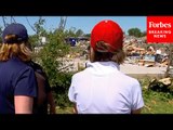 Gov. Kim Reynolds And FEMA's Deanne Criswell Survey Damage After Deadly Tornados