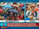 Trujillo | Habitantes mcpio. Motatán marchan en rechazo a las sanciones imperialistas