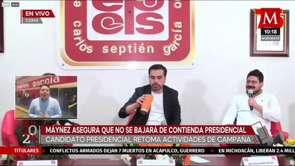 Jorge Álvarez Máynez aseguró no declinar a la contienda electoral en su visita a CdMx